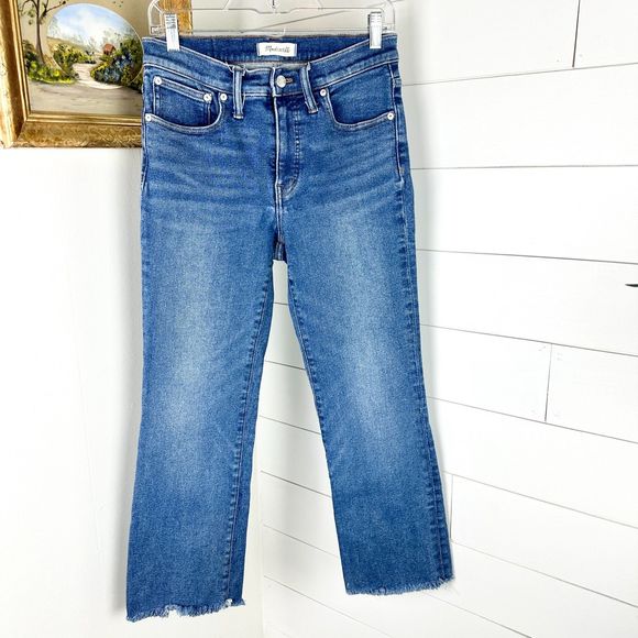 Madewell Cali Demi Boot Jeans in Fleetwood Wash Size 28 - Picture 5 of 11